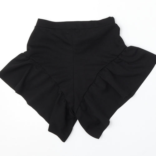 PRETTYLITTLETHING Womens Black Polyester Bermuda Shorts Size 6 L4 in Regular