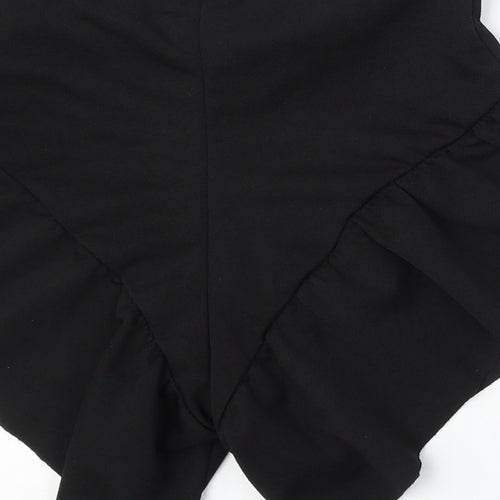 PRETTYLITTLETHING Womens Black Polyester Bermuda Shorts Size 6 L4 in Regular