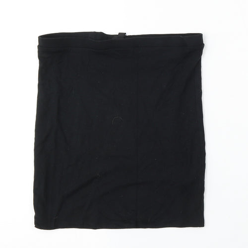 Topshop Womens Black Viscose Straight & Pencil Skirt Size 10