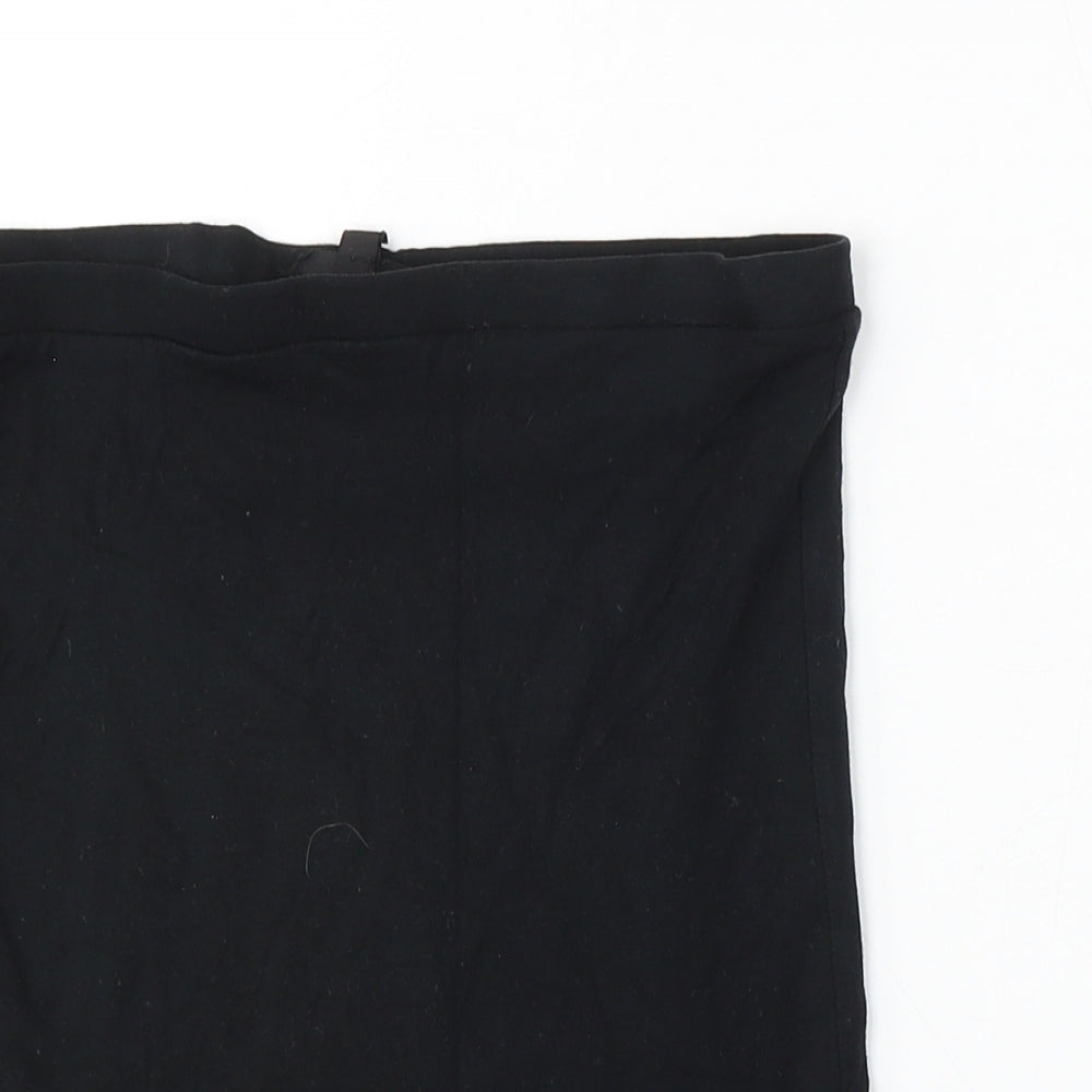 Topshop Womens Black Viscose Straight & Pencil Skirt Size 10
