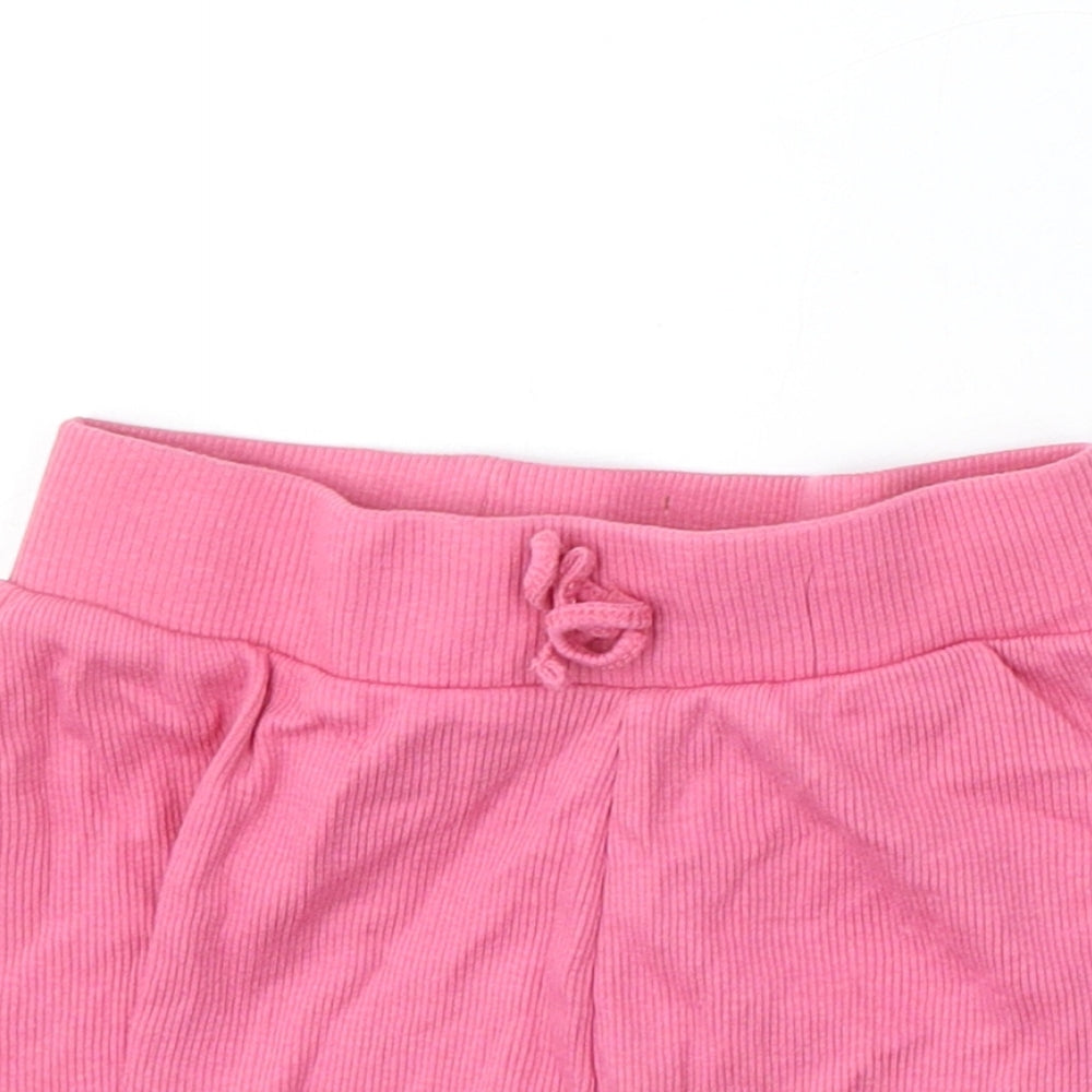 Primark Girls Pink Cotton Sweat Shorts Size 5-6 Years Regular