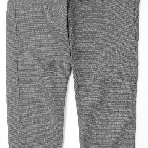 Denim & Co. Womens Grey Geometric Cotton Straight Jeans Size 30 L32 in Regular