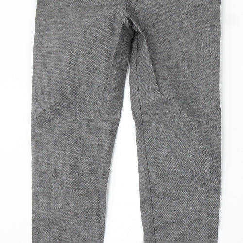 Denim & Co. Womens Grey Geometric Cotton Straight Jeans Size 30 L32 in Regular