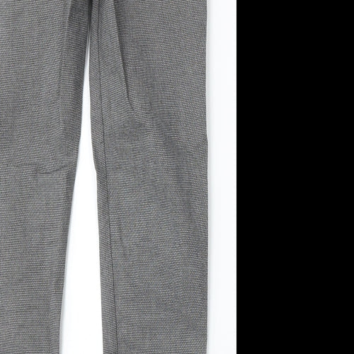 Denim & Co. Womens Grey Geometric Cotton Straight Jeans Size 30 L32 in Regular