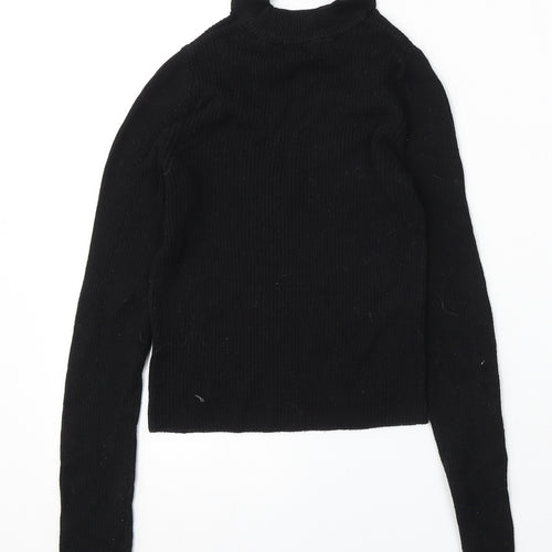 Atmosphere Womens Black Round Neck Cotton Pullover Jumper Size 8