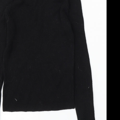 Atmosphere Womens Black Round Neck Cotton Pullover Jumper Size 8