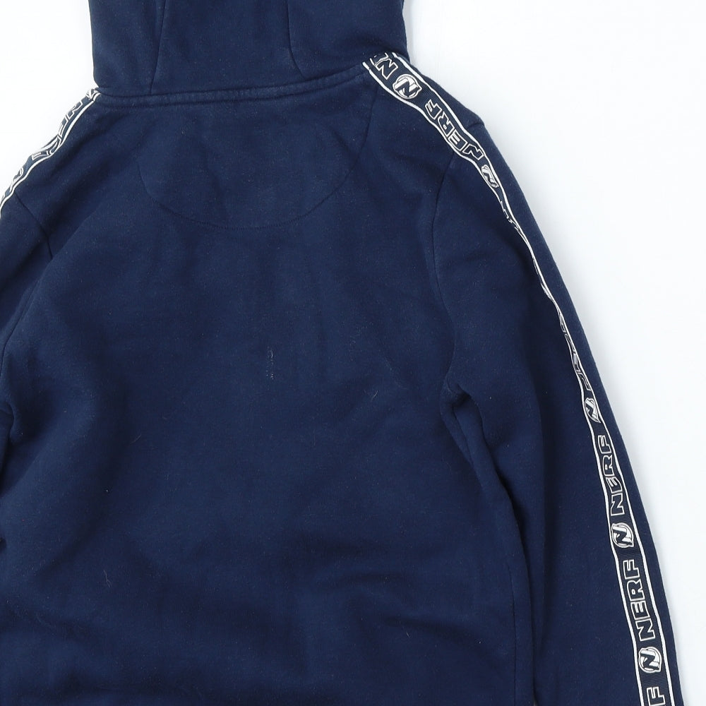 NERF Boys Blue Cotton Full Zip Hoodie Size 11-12 Years Zip