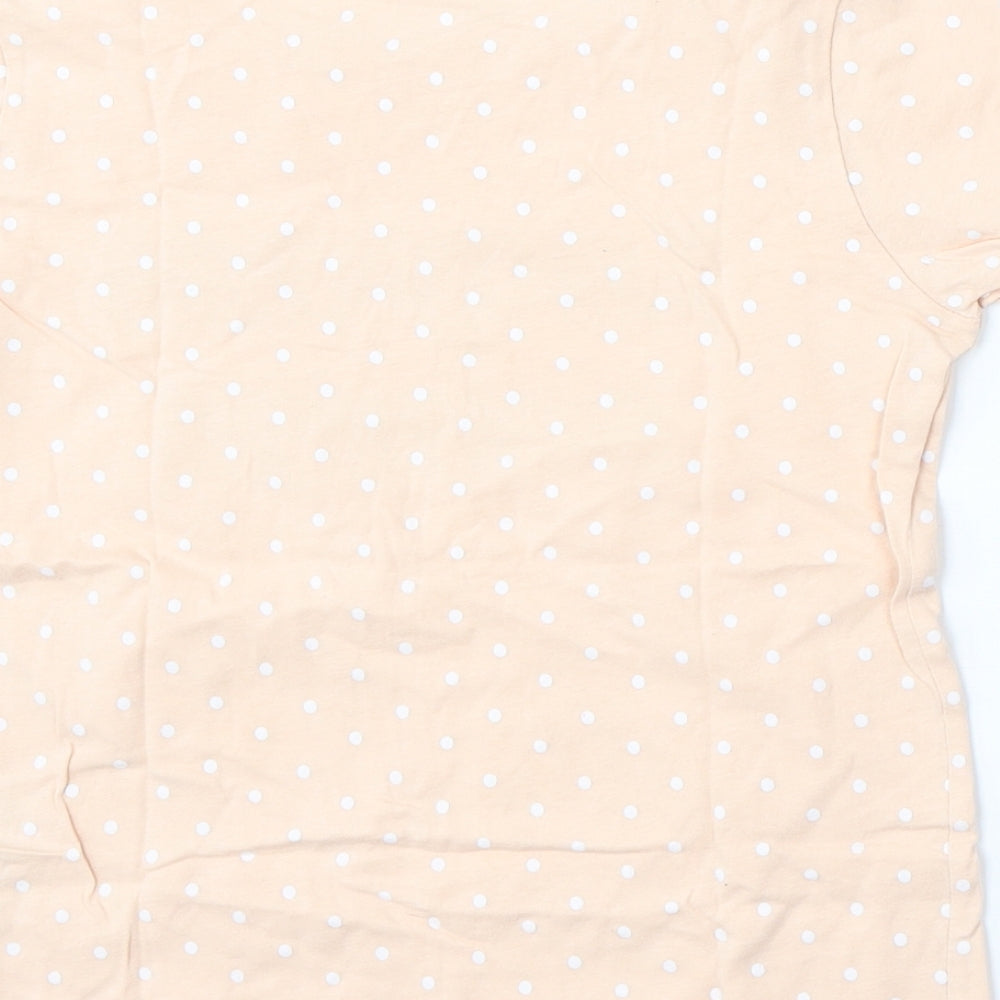 Primark Girls Pink Geometric Cotton Basic T-Shirt Size 10-11 Years Round Neck