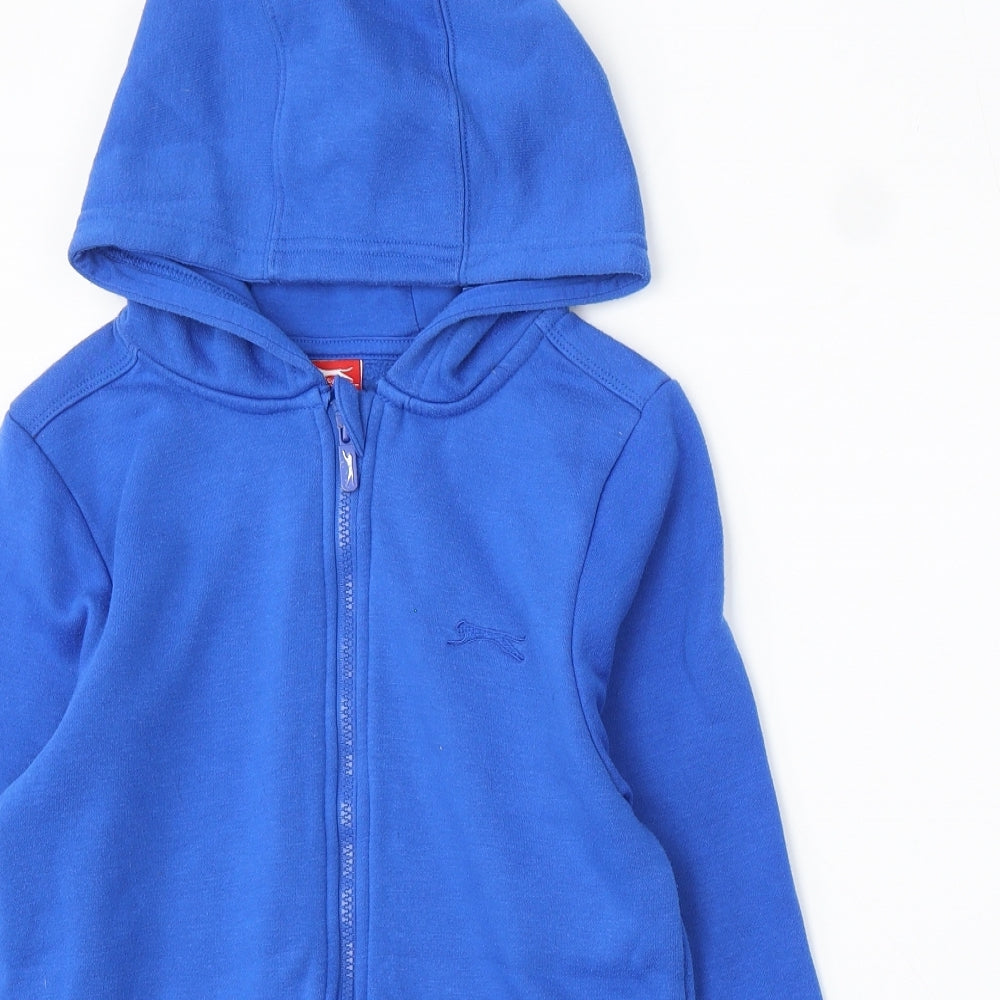 Slazenger Boys Blue Polyester Full Zip Hoodie Size 11-12 Years Zip