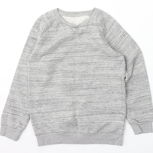 Nutmeg Girls Grey Cotton Pullover Hoodie Size 11-12 Years