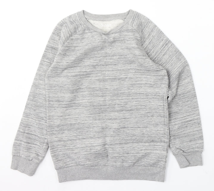 Nutmeg Girls Grey Cotton Pullover Hoodie Size 11-12 Years