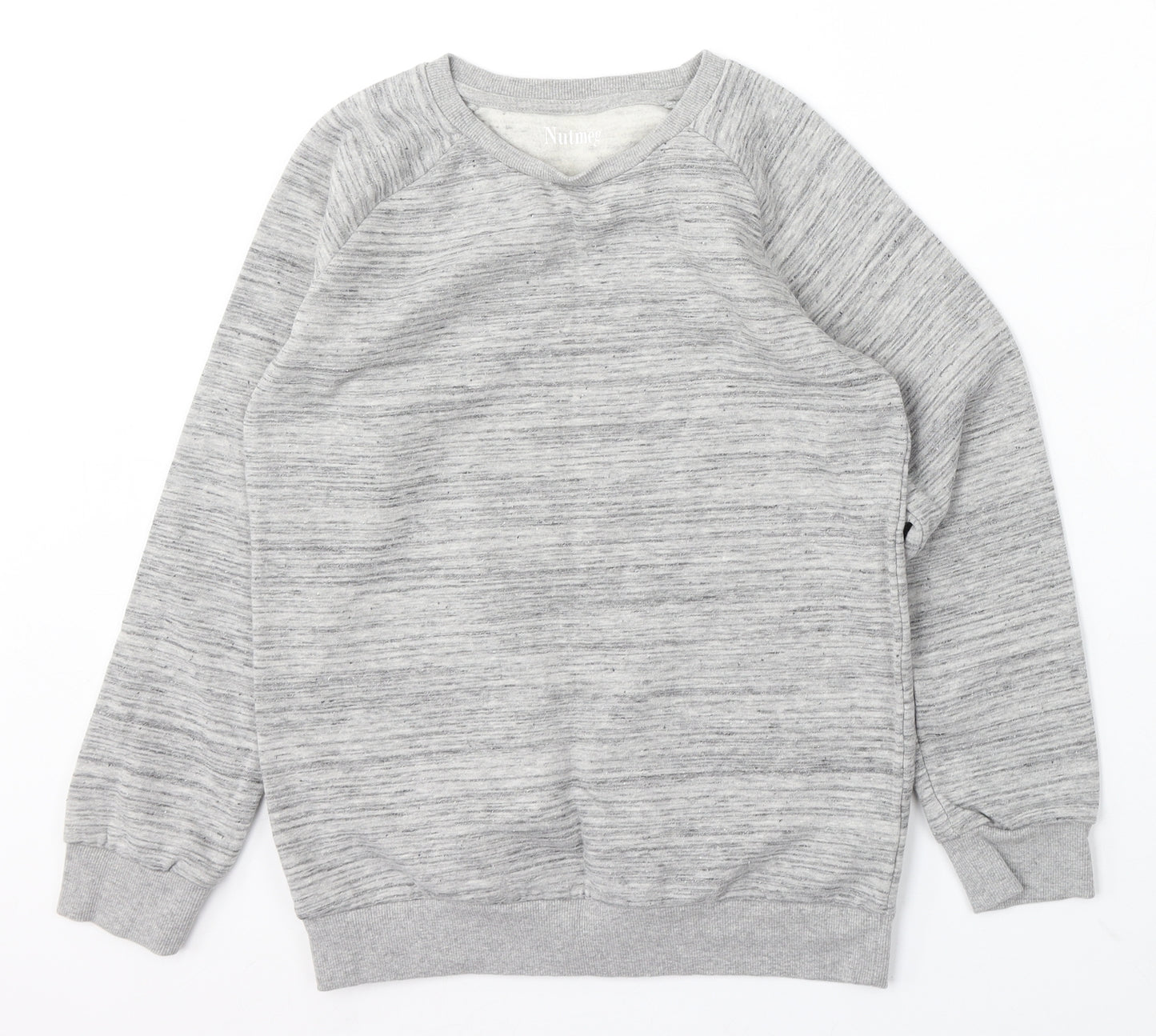 Nutmeg Girls Grey Cotton Pullover Hoodie Size 11-12 Years