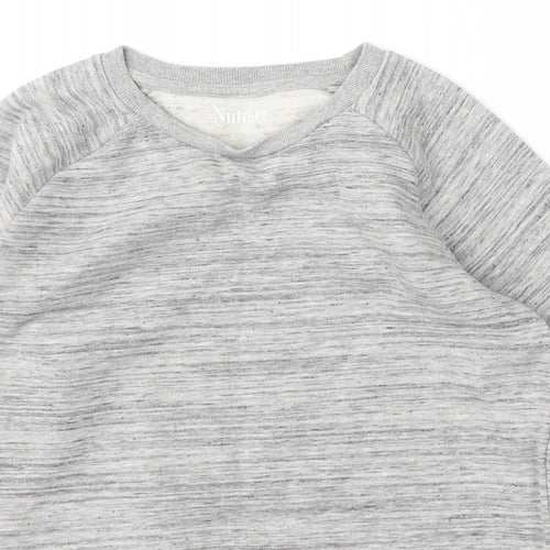 Nutmeg Girls Grey Cotton Pullover Hoodie Size 11-12 Years