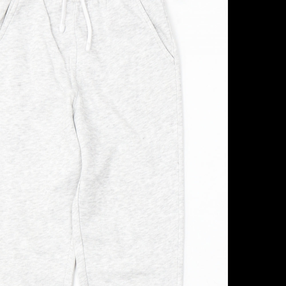 George Girls Grey Cotton Jogger Trousers Size 9-10 Years Regular