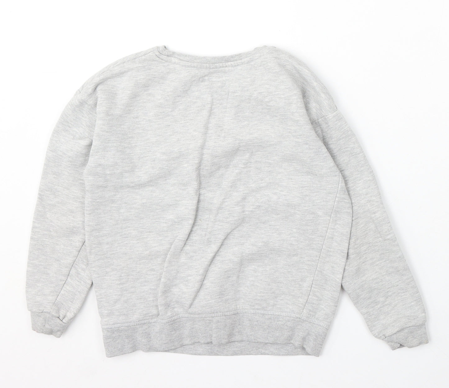 Primark Girls Grey Cotton Pullover Sweatshirt Size 8-9 Years - Unicorn