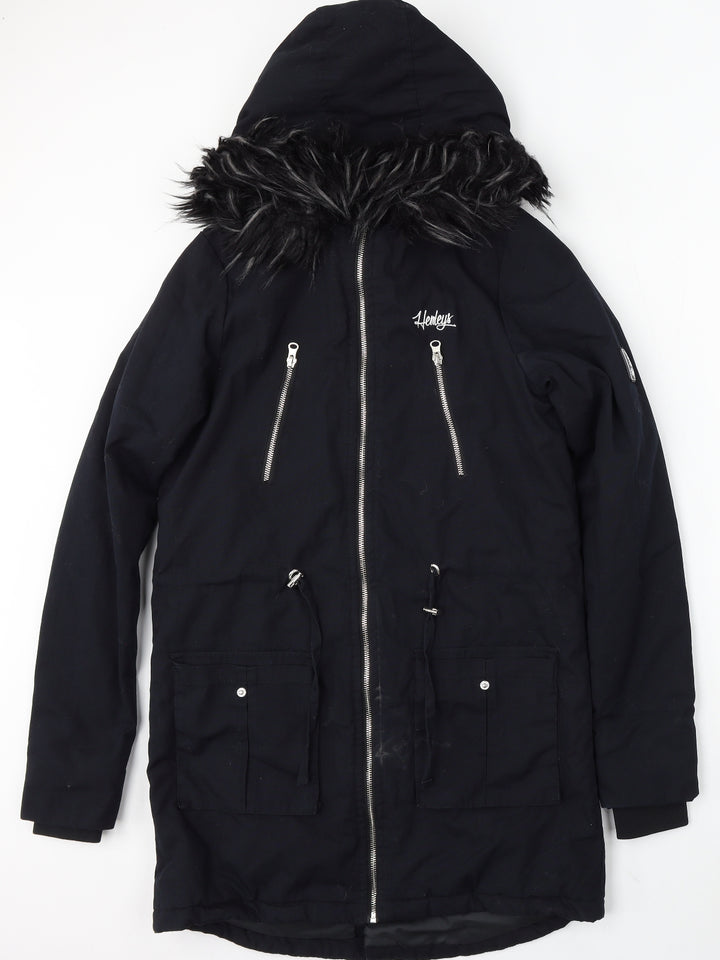 Henleys Womens Blue Jacket Coat Size 8 Zip