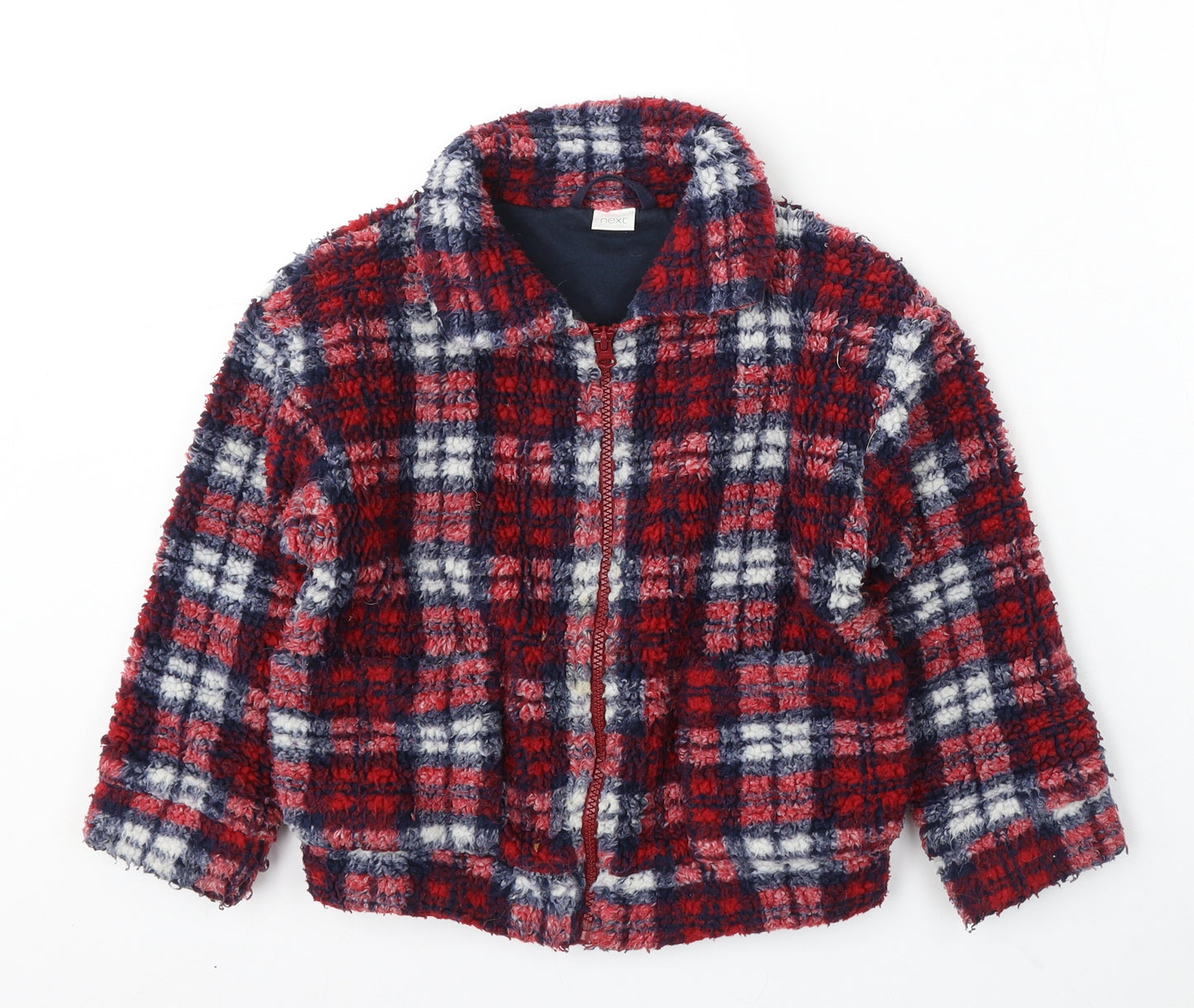 NEXT Girls Multicoloured Plaid Jacket Coat Size 6 Years