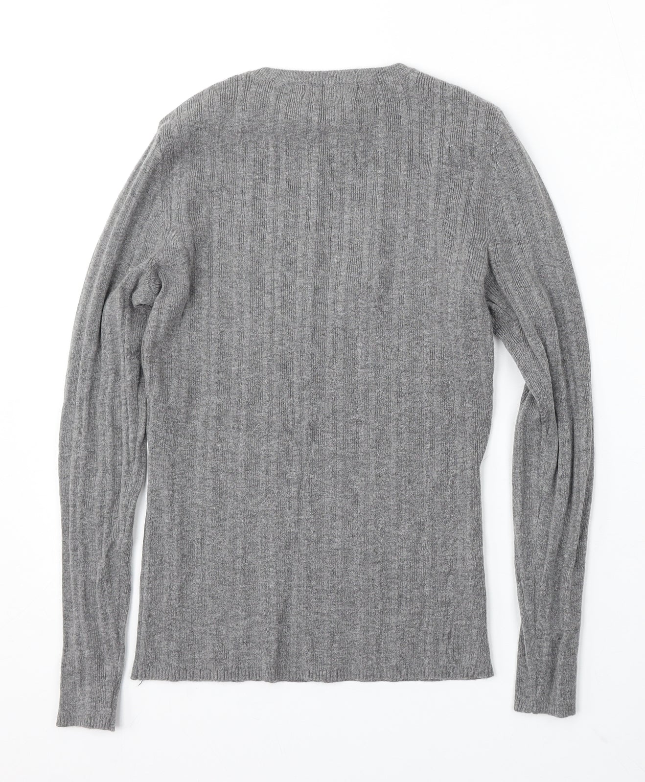 Primark Womens Grey Round Neck Polyester Pullover Jumper Size M