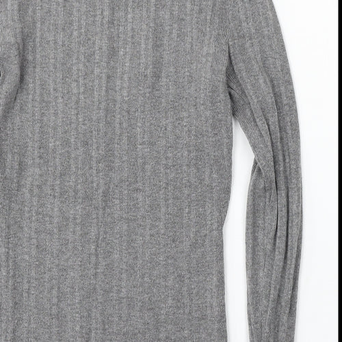 Primark Womens Grey Round Neck Polyester Pullover Jumper Size M