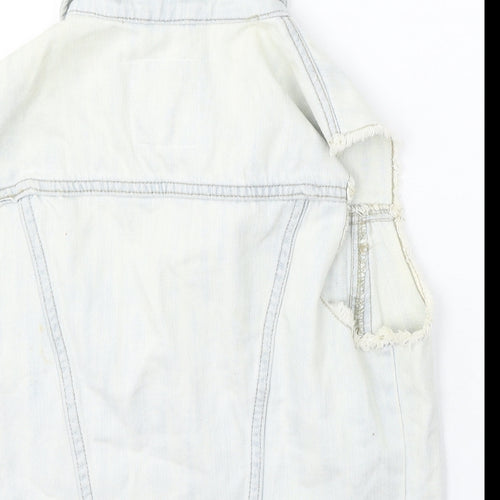 Denim & Co. Womens Blue Gilet Jacket Size 10