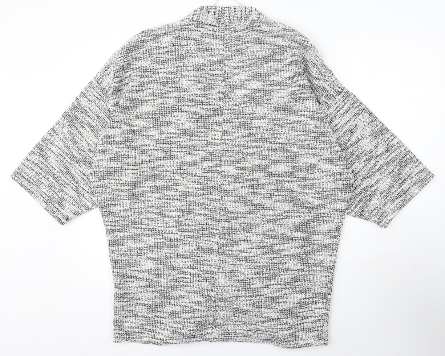 HUGO BOSS Womens Grey V-Neck Polyester Cardigan Jumper Size M