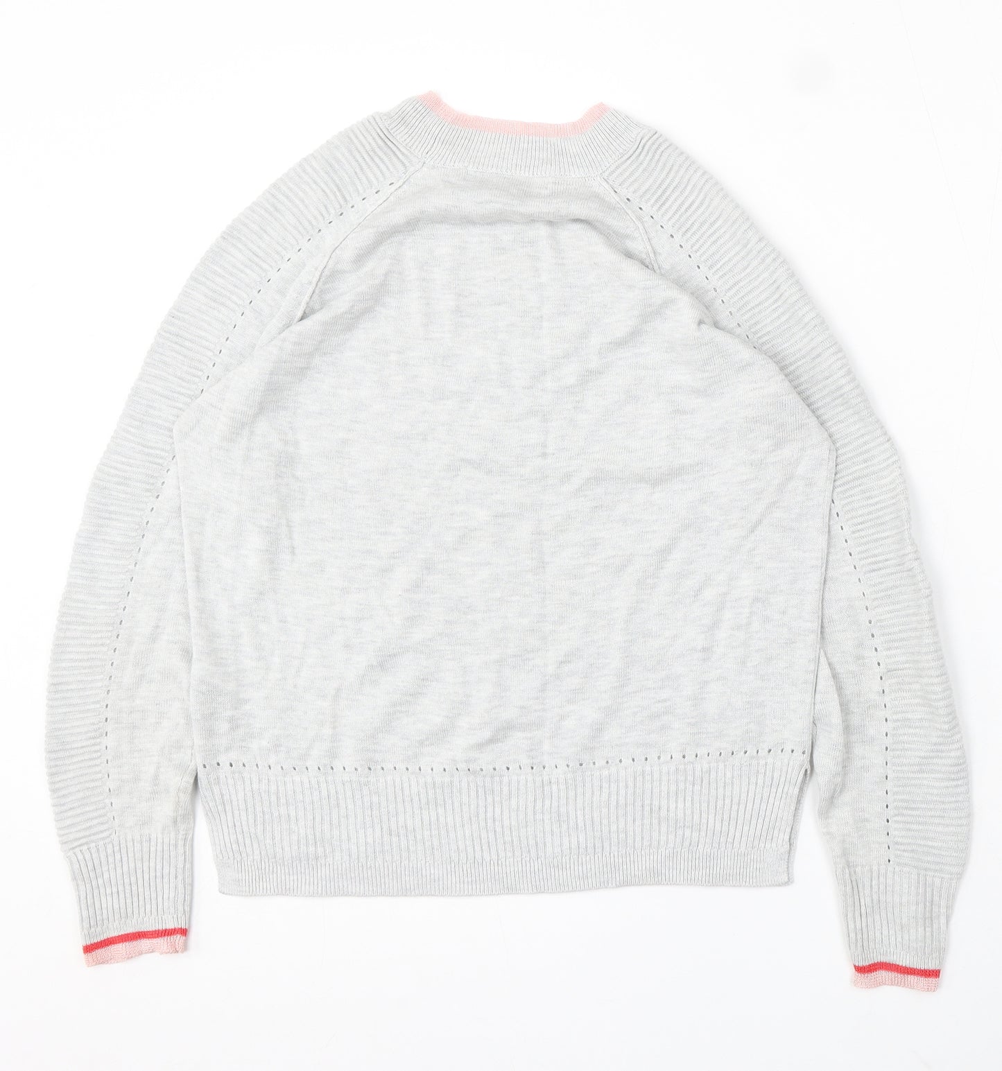 NEXT Womens Grey Round Neck Viscose Pullover Jumper Size 12