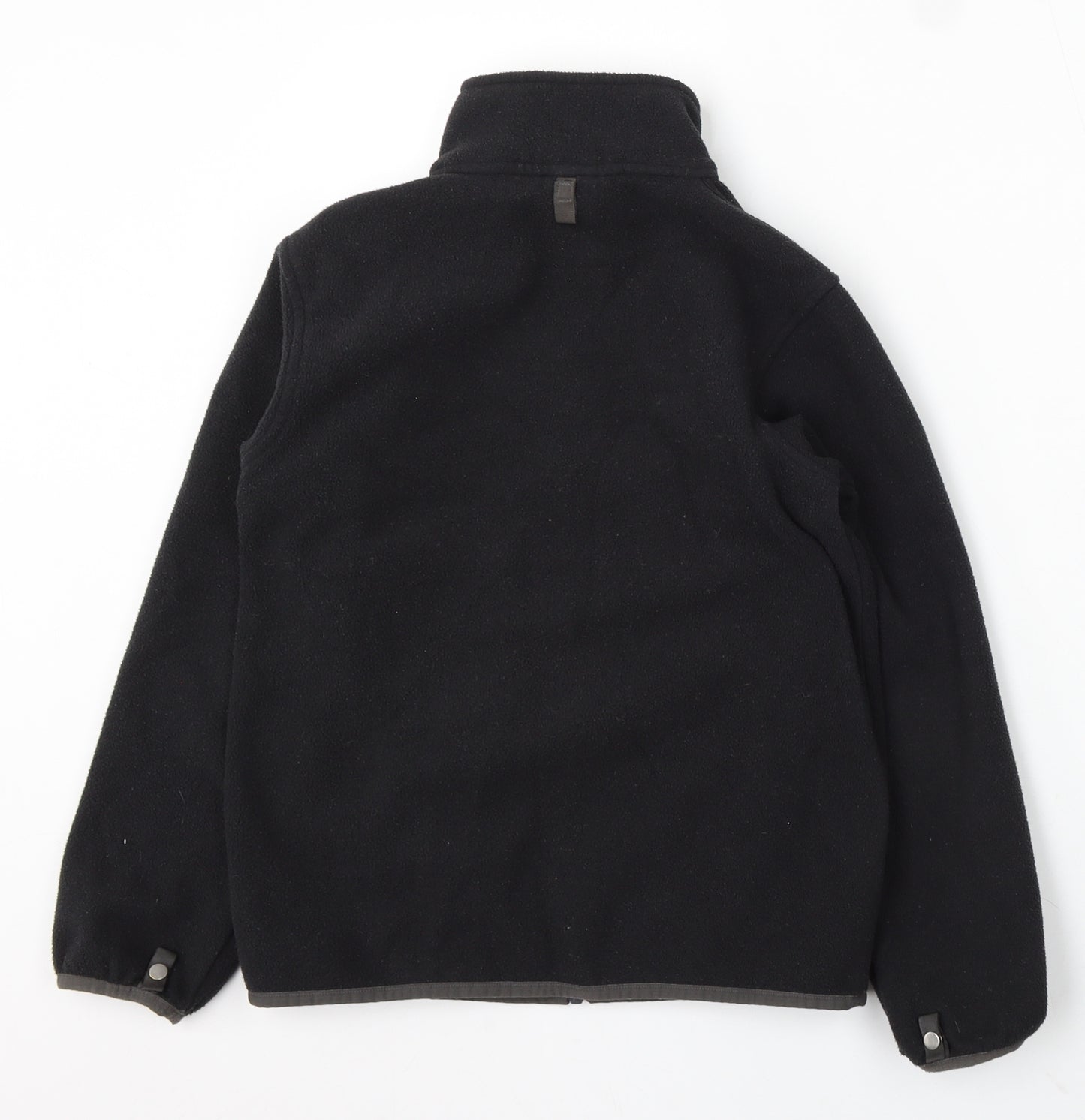 The North Face Boys Black Polyester Full Zip Sweatshirt Size 10 Years Zip