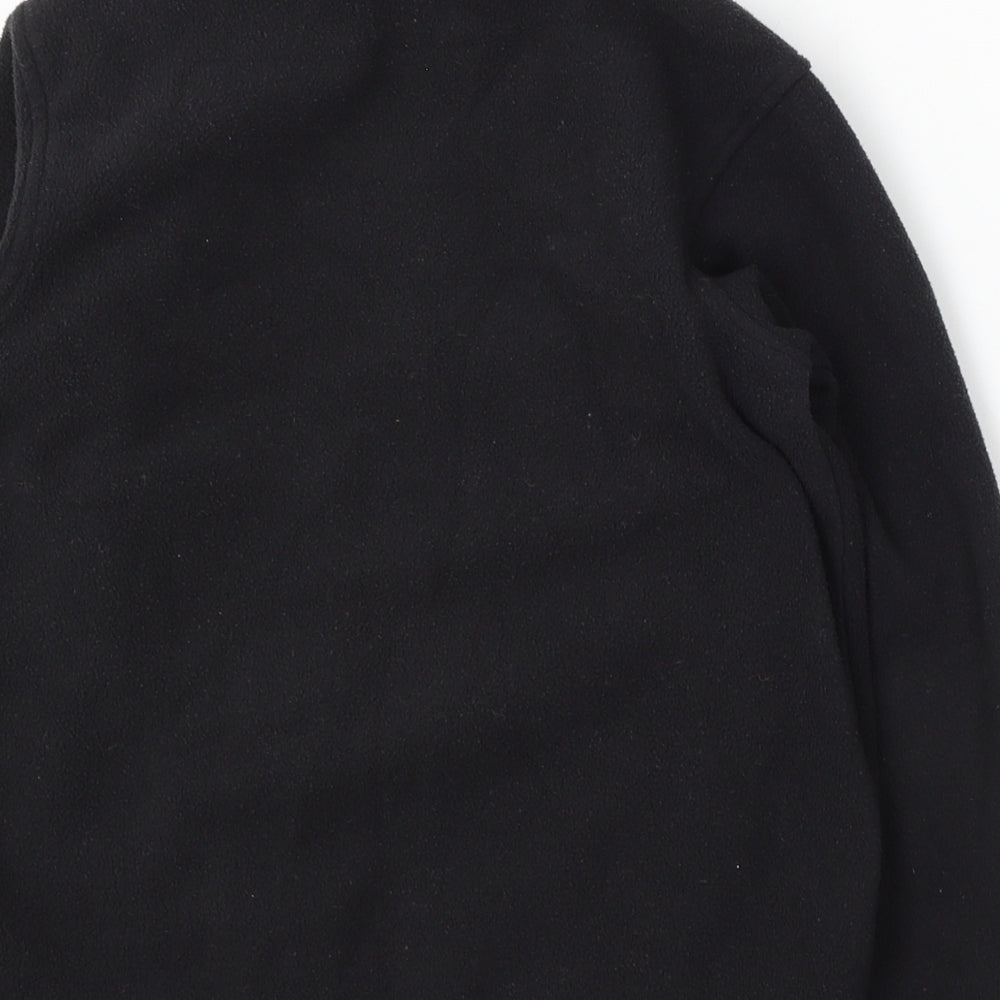 The North Face Boys Black Polyester Full Zip Sweatshirt Size 10 Years Zip