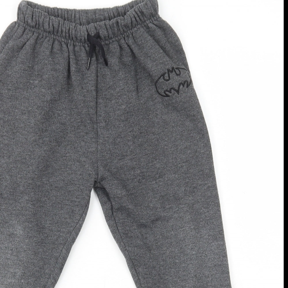 Batman Girls Grey Cotton Jogger Trousers Size 5-6 Years Regular - Batman