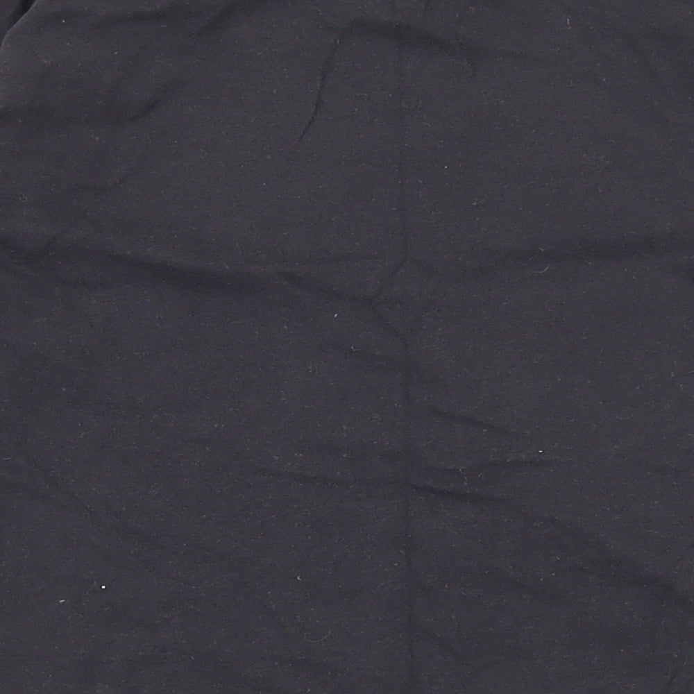 M&S Boys Black Cotton Basic T-Shirt Size 7-8 Years Round Neck - Minecraft