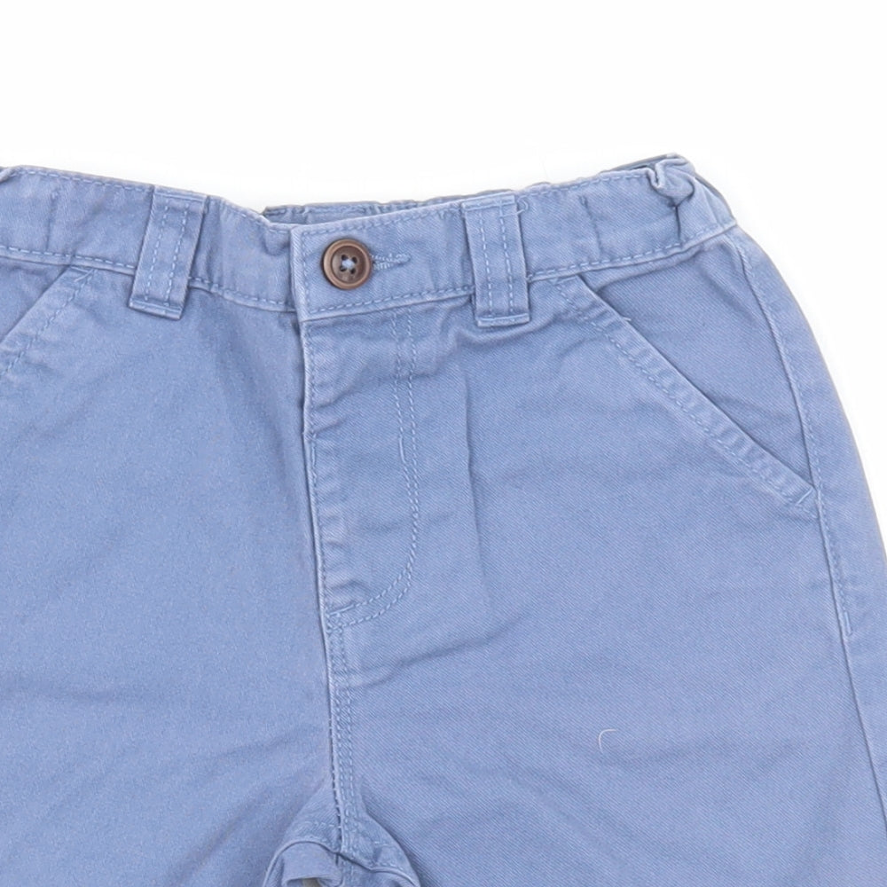 George Boys Blue Cotton Chino Shorts Size 5-6 Years Regular