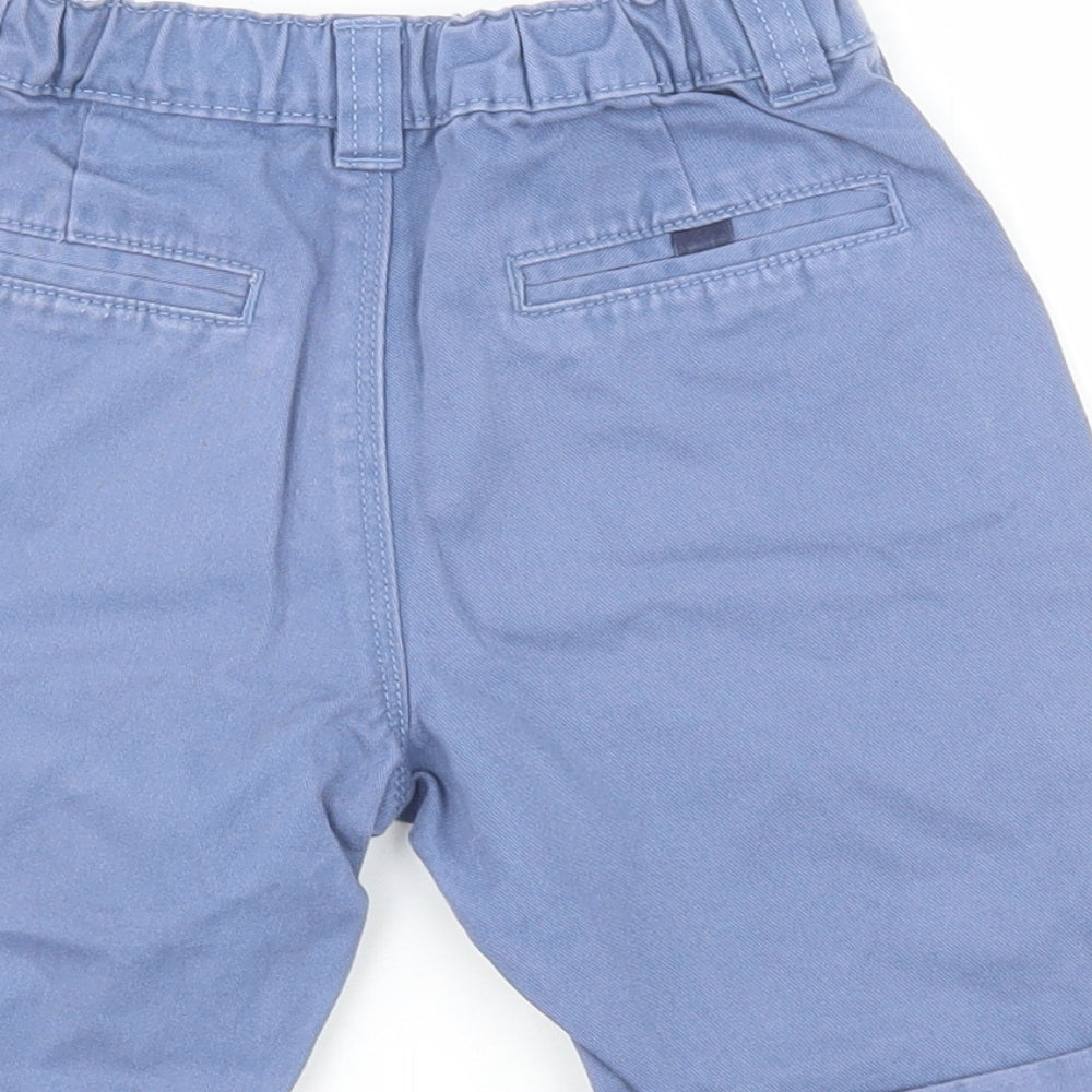 George Boys Blue Cotton Chino Shorts Size 5-6 Years Regular