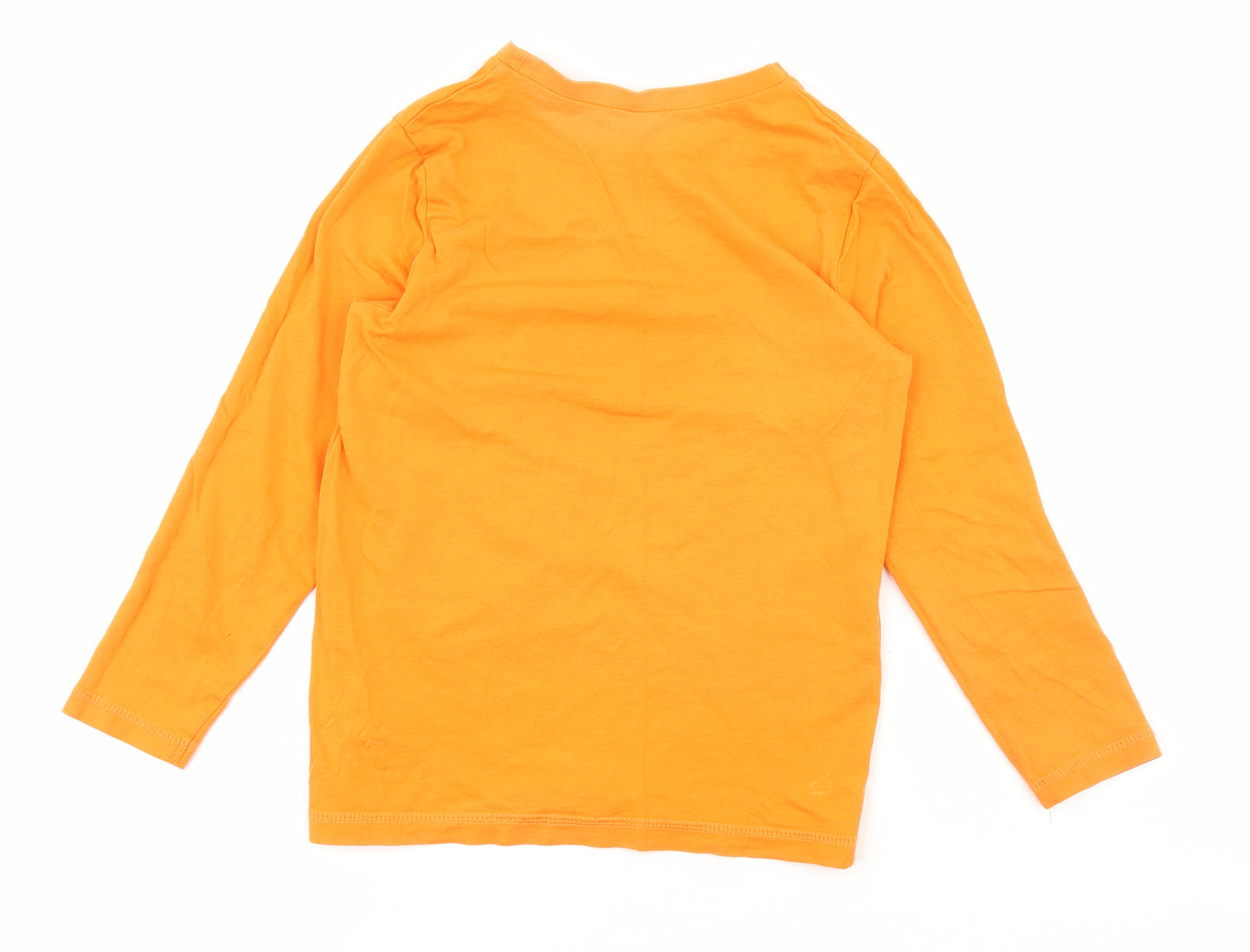 George Boys Orange Cotton Basic T-Shirt Size 7-8 Years Round Neck - Play connect game win