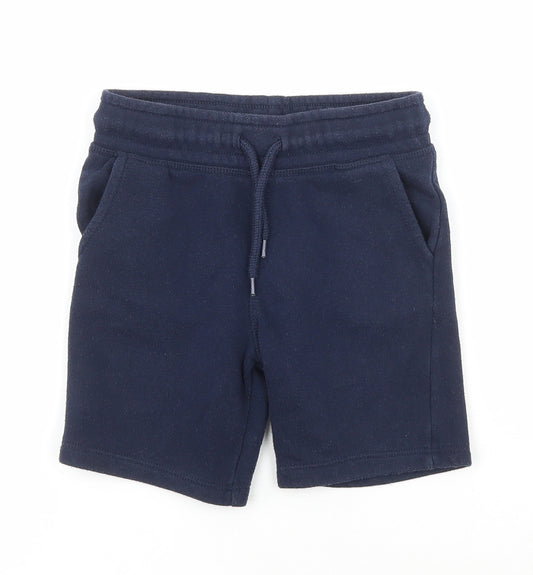 Jeff & Co Boys Blue Cotton Sweat Shorts Size 4-5 Years Regular