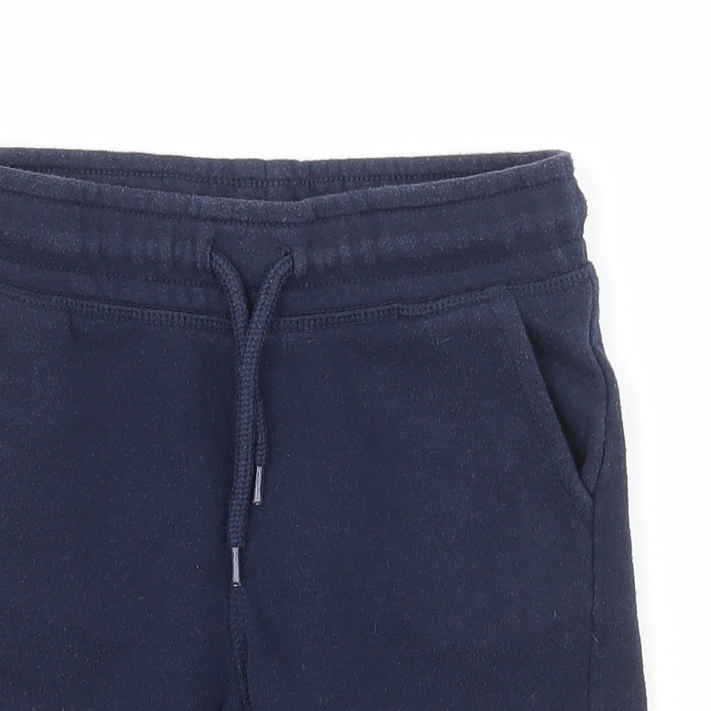 Jeff & Co Boys Blue Cotton Sweat Shorts Size 4-5 Years Regular