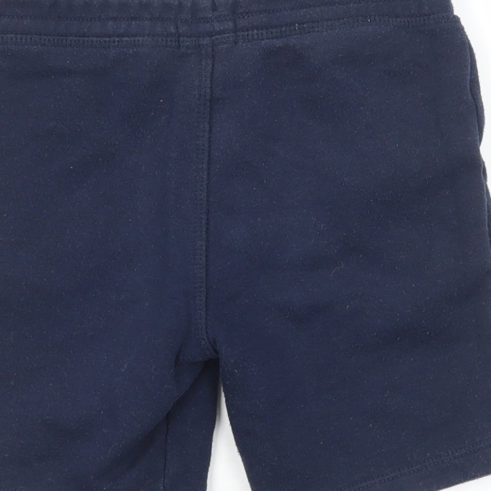 Jeff & Co Boys Blue Cotton Sweat Shorts Size 4-5 Years Regular