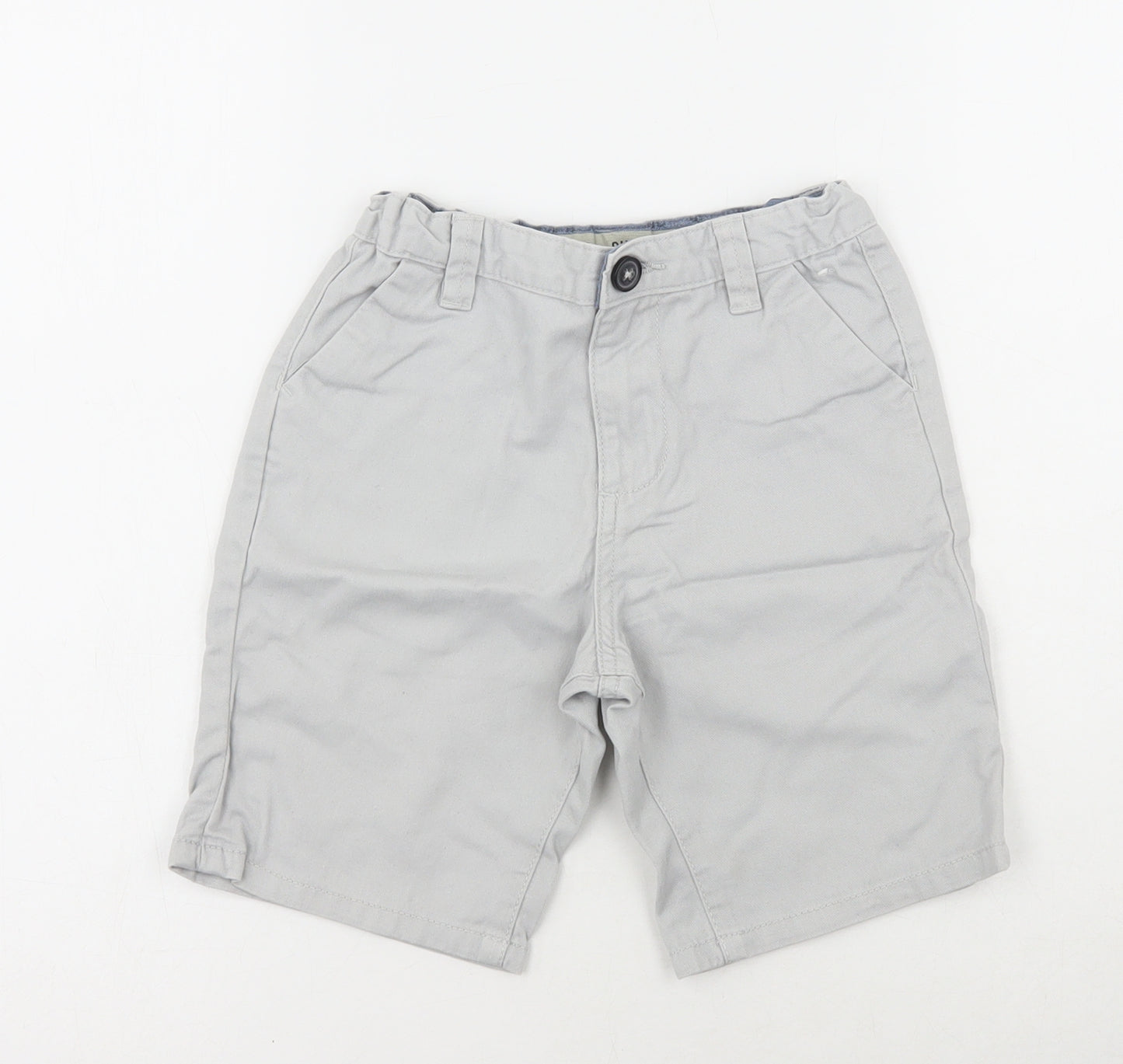 Denim & Co. Boys Grey Cotton Chino Shorts Size 7-8 Years Regular