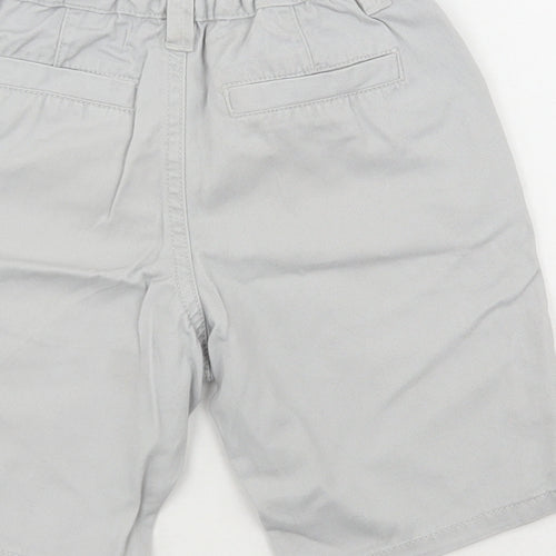 Denim & Co. Boys Grey Cotton Chino Shorts Size 7-8 Years Regular