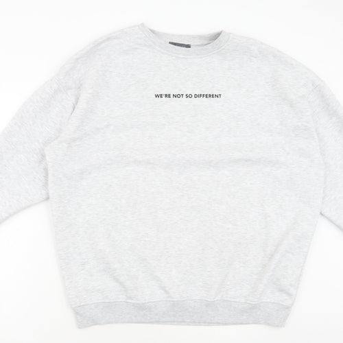 Primark Womens Grey Cotton Pullover Sweatshirt Size M - We're not that different
