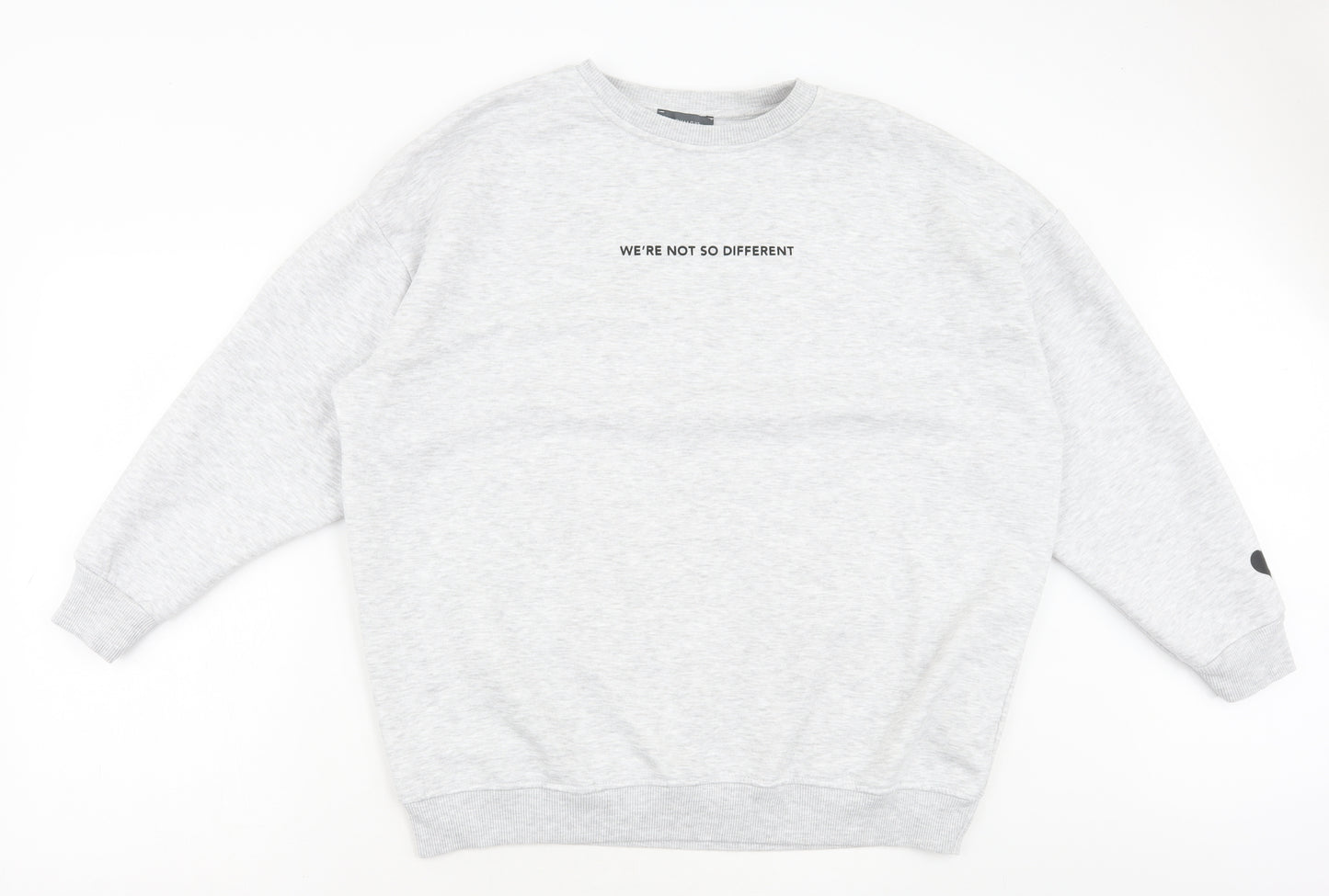 Primark Womens Grey Cotton Pullover Sweatshirt Size M - We're not that different