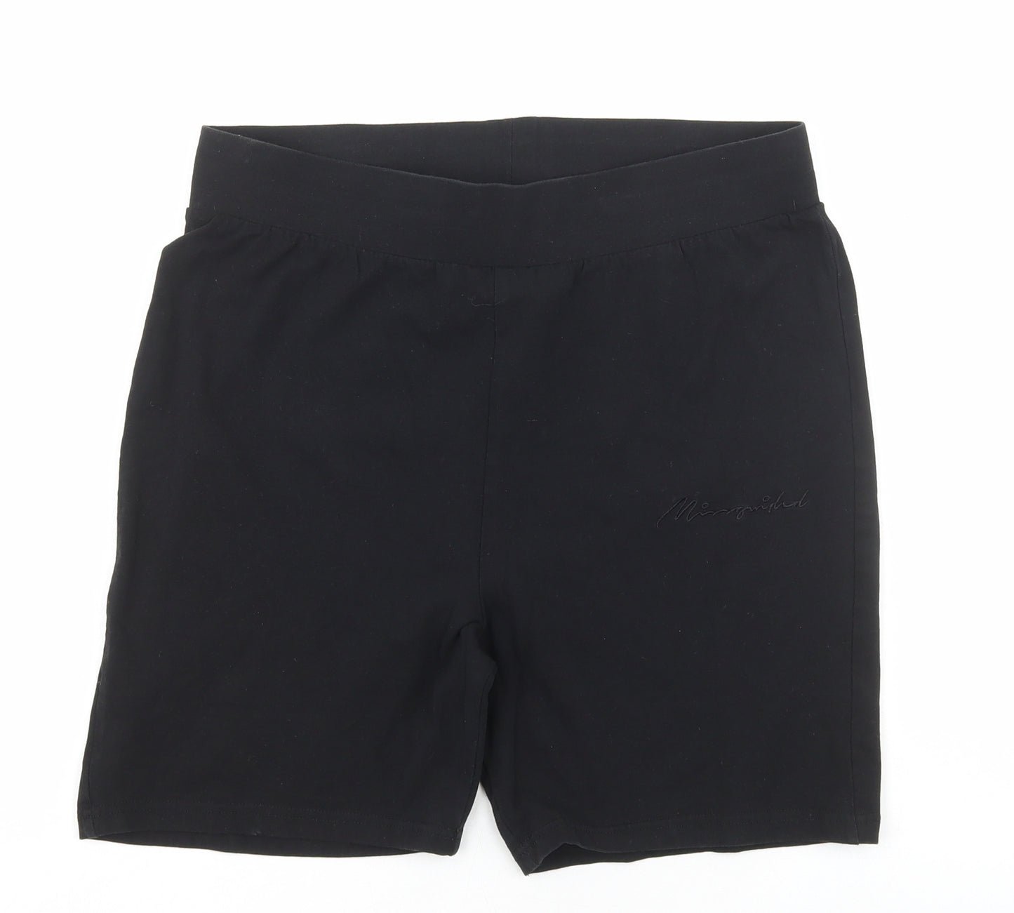 Missguided Womens Black Cotton Sweat Shorts Size 16 L6 in Regular