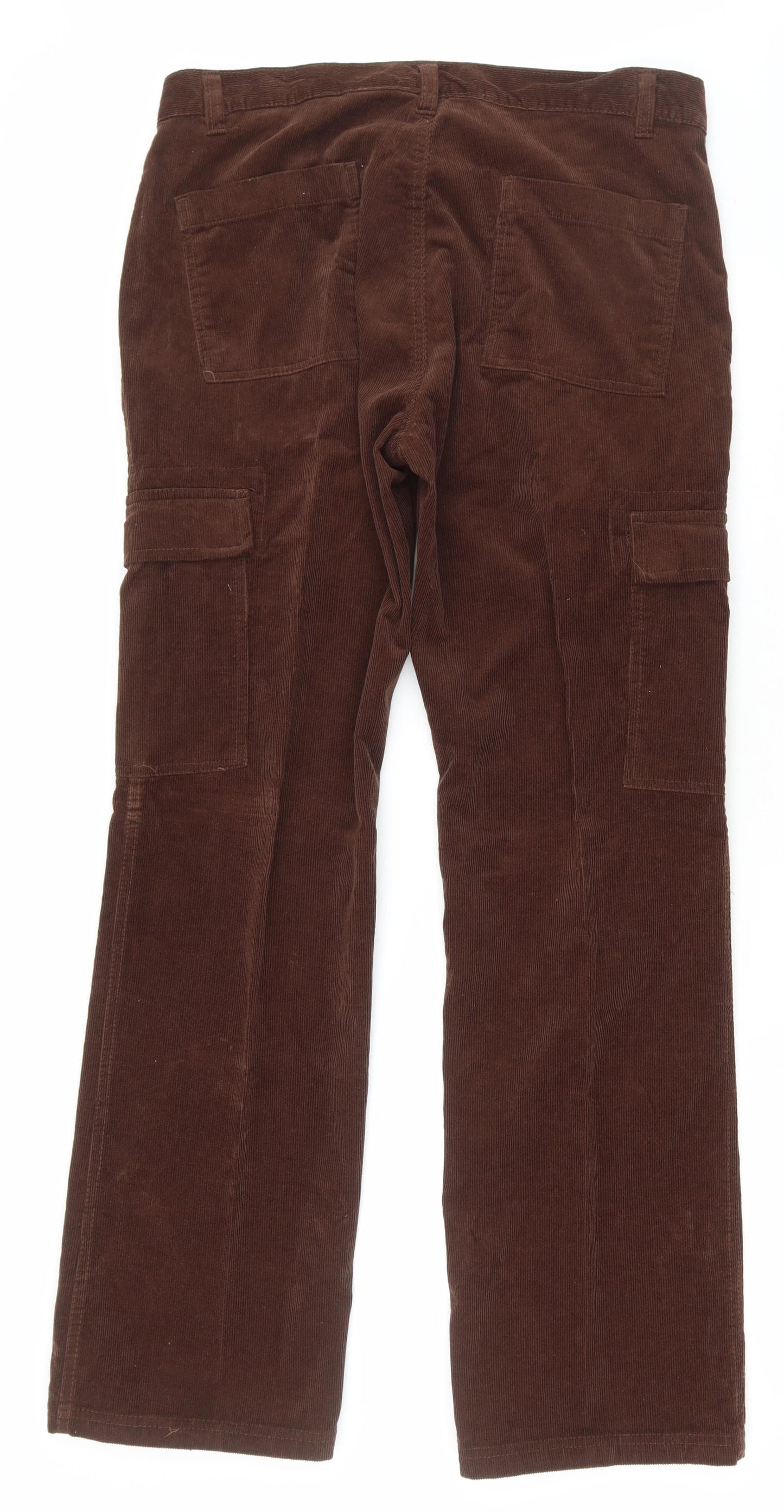 Angelo Muroni Mens Brown Cotton Trousers Size 40 in L32 in Regular