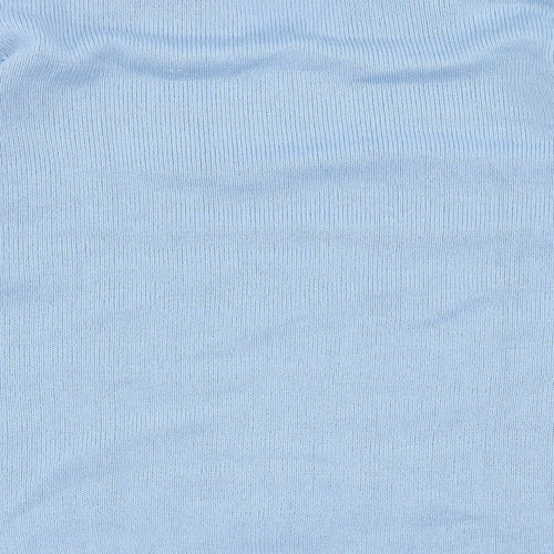Edinburgh Woollen Mill Womens Blue V-Neck Acrylic Pullover Jumper Size M