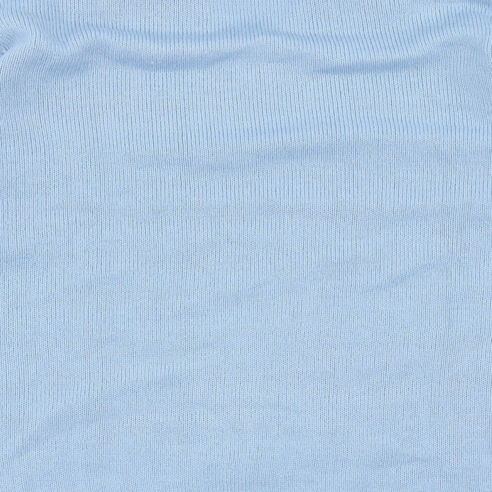 Edinburgh Woollen Mill Womens Blue V-Neck Acrylic Pullover Jumper Size M