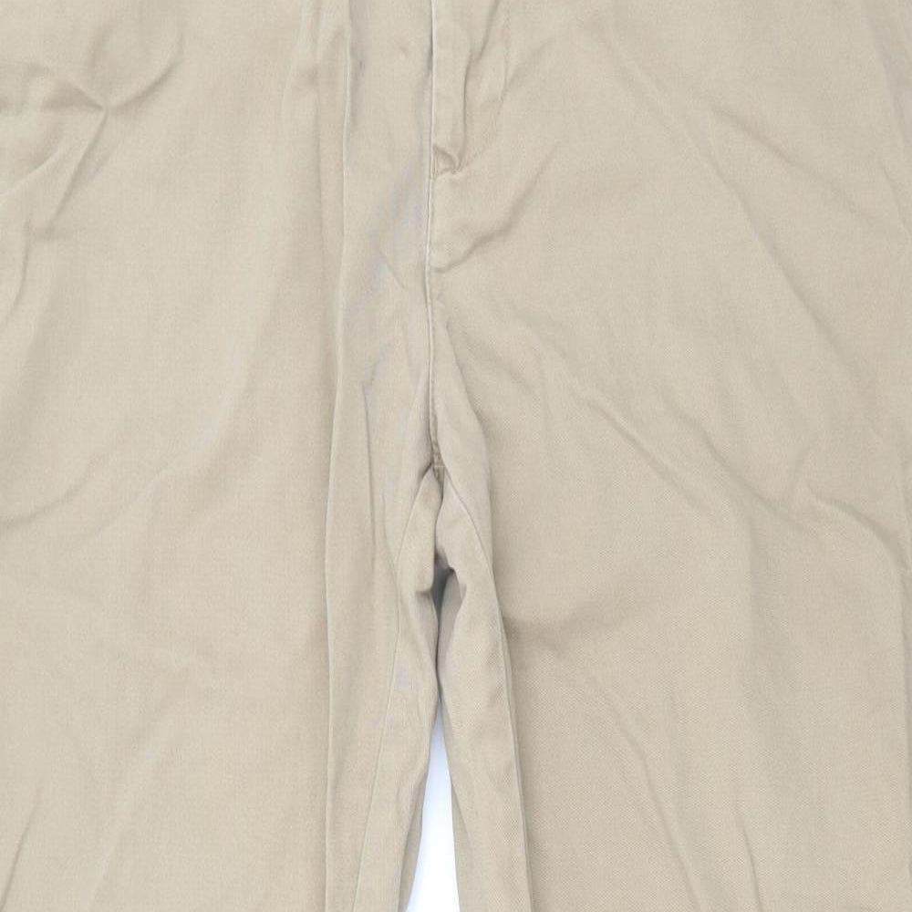 George Mens Beige Cotton Chino Trousers Size 36 in L31 in Regular