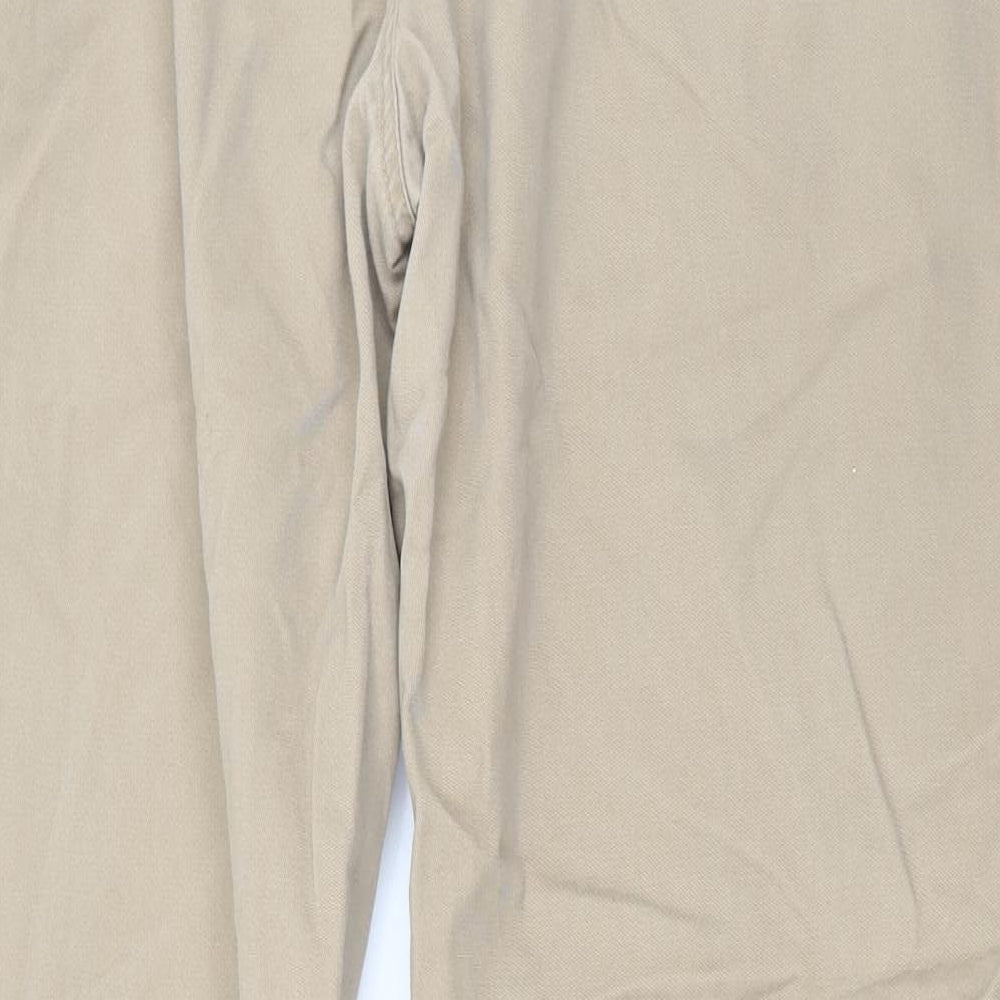 George Mens Beige Cotton Chino Trousers Size 36 in L31 in Regular