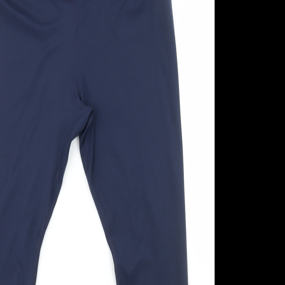 Nike Womens Blue Polyester Sweatpants Leggings Size XL L28 in Regular