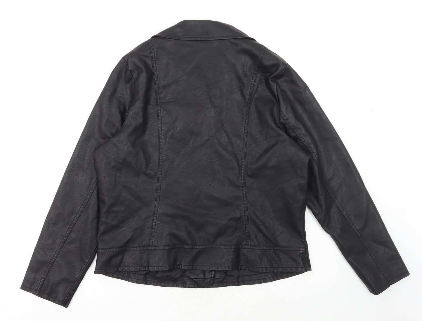 George Womens Black Overcoat Jacket Size 18