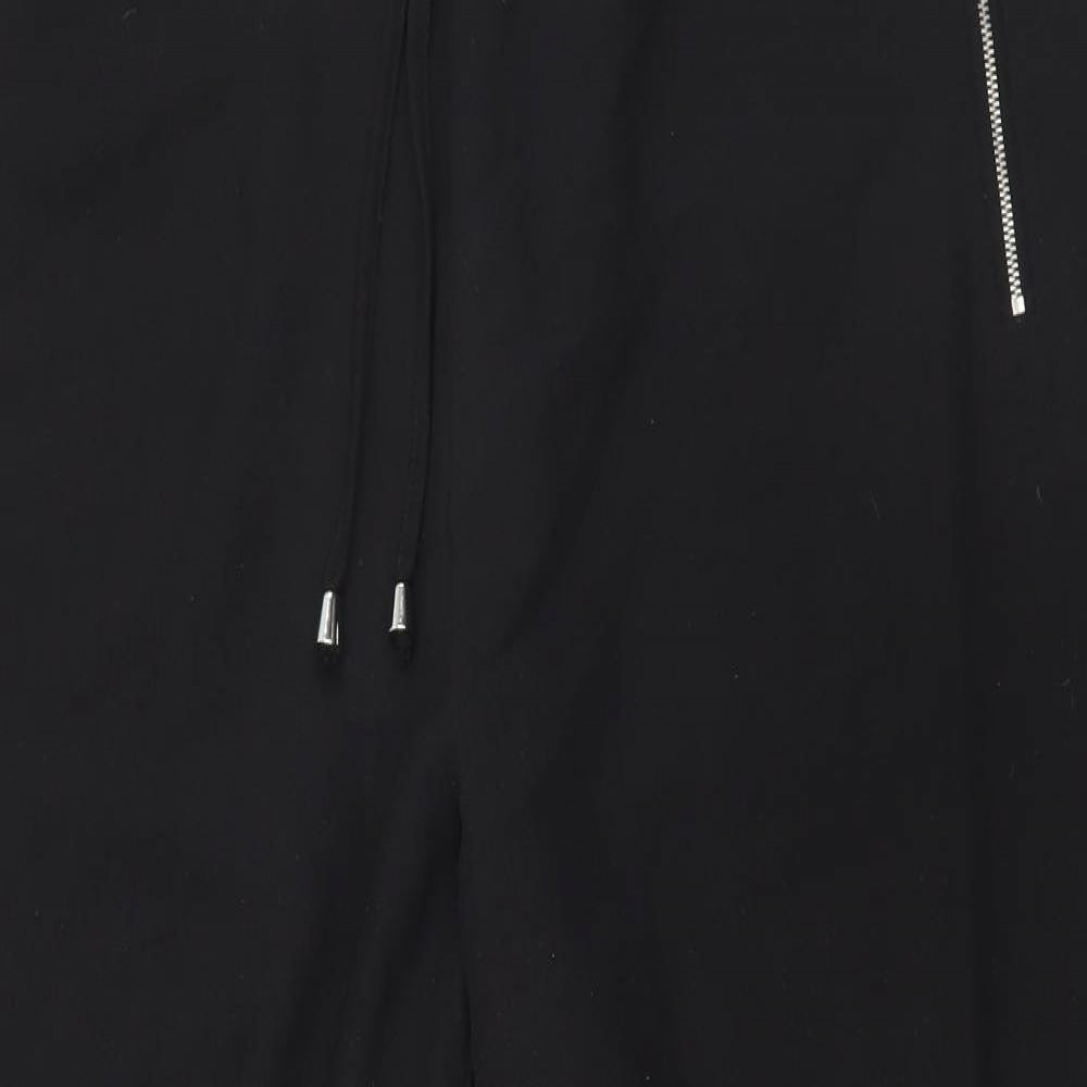 Peacocks Womens Black Polyester Trousers Size 22 L27 in Regular