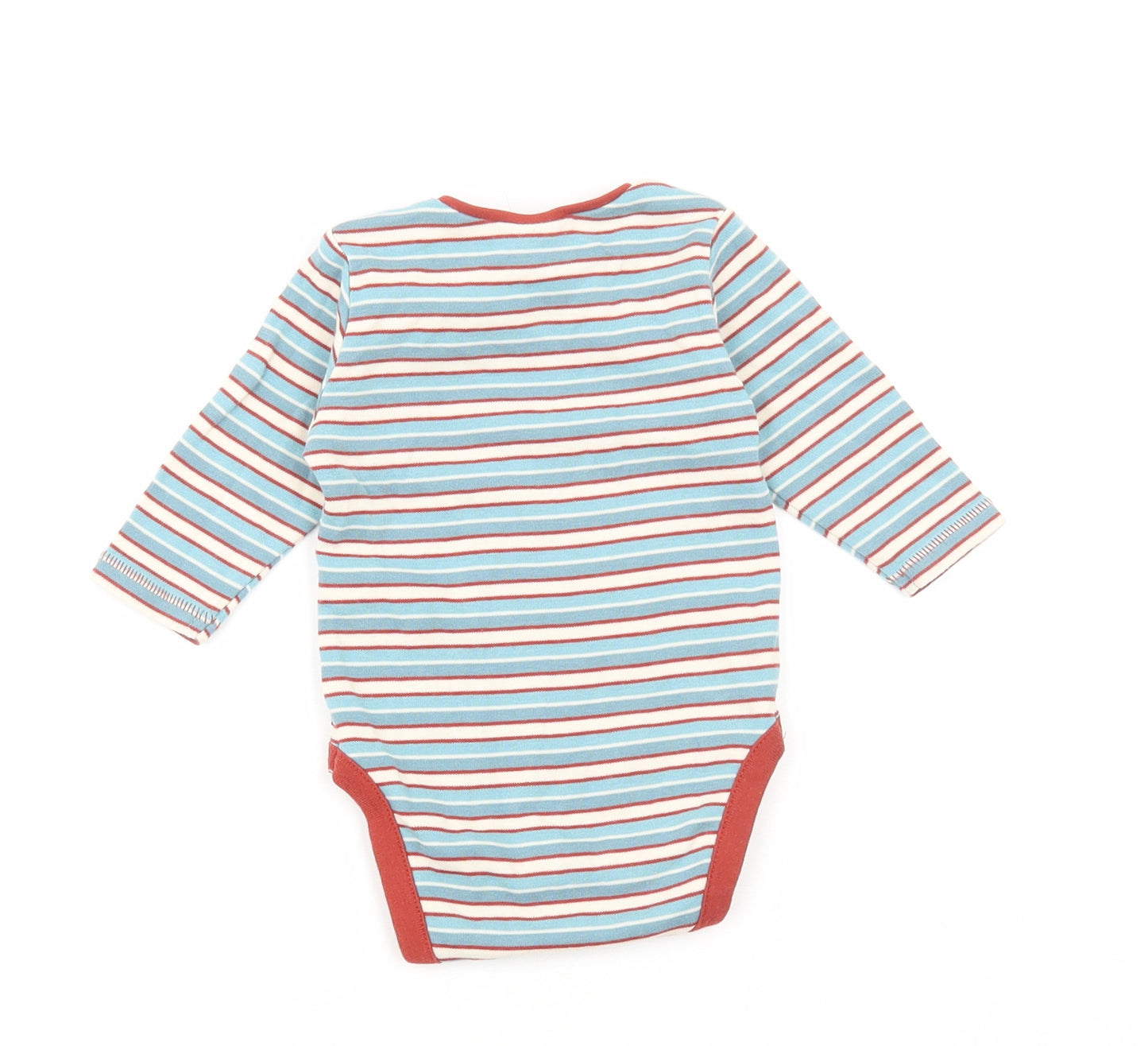 NEXT Baby Blue Striped Cotton Bodysuit Outfit/Set Size 3-6 Months